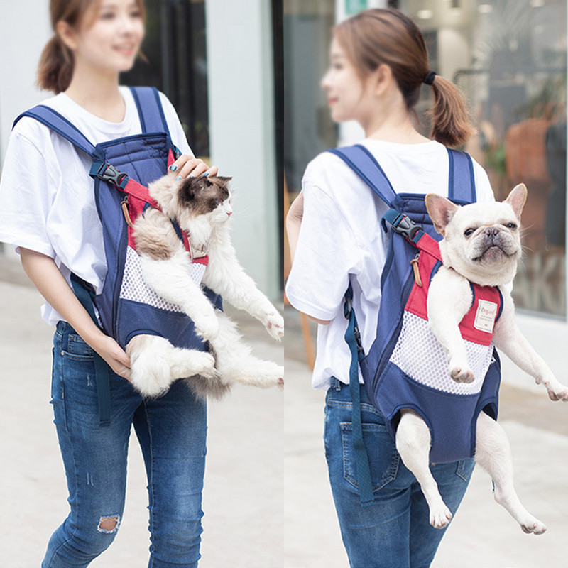 Putovanje na otvorenom za male srednje pse, mačke, buldoge, prijenosna torba za nošenje psića, mačke, pse, ruksak, torba za kućne ljubimce, dvostruka ramena