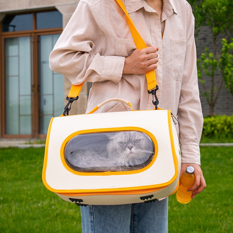Ručna torbica za kućne ljubimce, mačka, prozirna kožna prijenosna torba preko ramena, prozračna ruksak, vanjski sklopivi kavez za putni prostor, oprema za kućne ljubimce