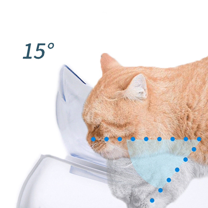 Αντιολισθητικό μπολ τριπλής γάτας με βάση 15 Κεκλιμένο δοχείο τροφοδοσίας σκύλων Υψηλό υπερυψωμένο δοχείο για τροφοδοσία κατοικίδιων ζώων Μπολ για σνακ για ποτό Χαριτωμένο προϊόν