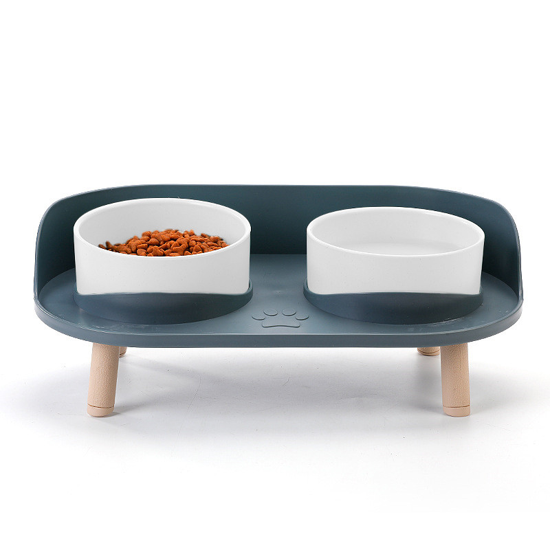 Γάτα κατοικίδιων ζώων Διπλά μπολ Τροφοδότης Ρυθμιζόμενο ύψος Γάτες Σκύλοι Ποτό νερό Πιάτο Ανυψωμένο πιάτο τροφοδοσίας Τροφοδοσία τροφών Προμήθειες για σκύλους γάτας