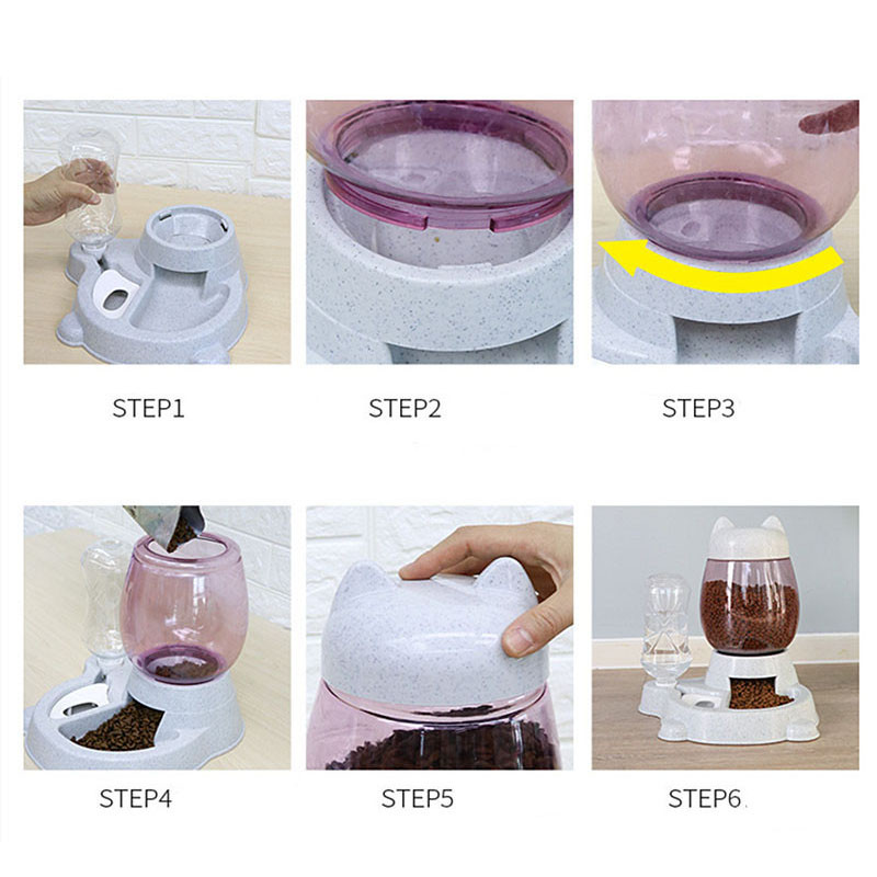 2,2L lemmiklooma automaatne söötja koera kassitoidu kauss joogipudel suure mahutavusega jaotur koertele kutsikate toidukauss lemmiklooma toitmine