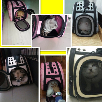 Τσάντα μεταφοράς κατοικίδιων ζώων Cat Dog Travel Σακίδιο πλάτης Μονό ώμου Μόδα αναπνέουσα τσάντα Φορητή πτυσσόμενη τσάντα αγγελιοφόρου κουταβιού γατάκι