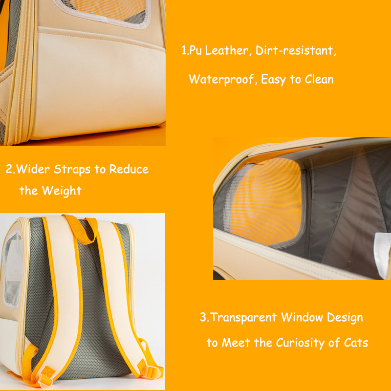 Geantă portabilă pentru transportul animalelor de companie pentru cușcă pentru pisici Geanta rucsac de transport Rucsaci respirabil Geantă Rucsac de călătorie în aer liber pentru pisici Mochila
