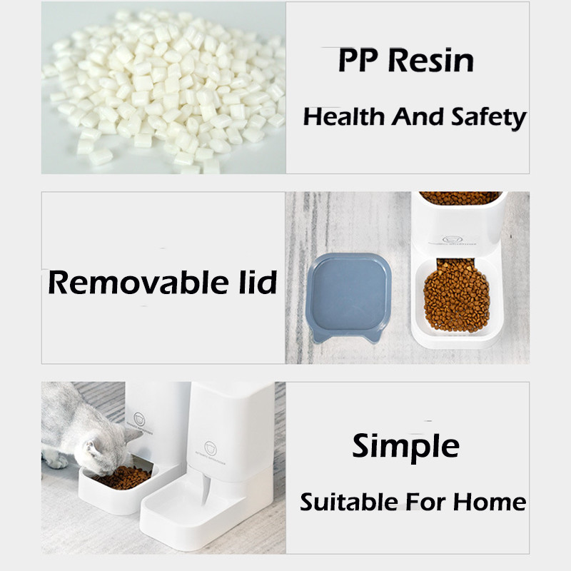 Hrănitor pentru hrană pentru animale de companie și hrănitor de apă Dispozitiv automat de distribuție prin gravitație pentru pisici, câine, pisică, cățeluș