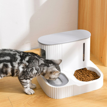 3L купа за храна за котки за домашни любимци Автоматична хранилка за кучета със съхранение на суха храна Купа за питейна вода за котки Висококачествени безопасни материали
