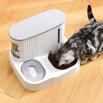 Αυτόματη τροφοδοσία για σκύλους 3 λίτρων με τροφή για γάτες για κατοικίδια με αποθήκευση ξηρών τροφών Μπολ πόσιμου νερού για γάτες Υψηλής ποιότητας προμήθειες υλικού ασφαλείας