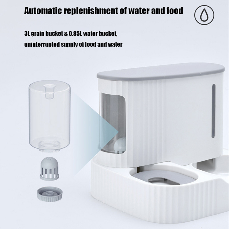 Αυτόματη τροφοδοσία για σκύλους 3 λίτρων με τροφή για γάτες για κατοικίδια με αποθήκευση ξηρών τροφών Μπολ πόσιμου νερού για γάτες Υψηλής ποιότητας προμήθειες υλικού ασφαλείας
