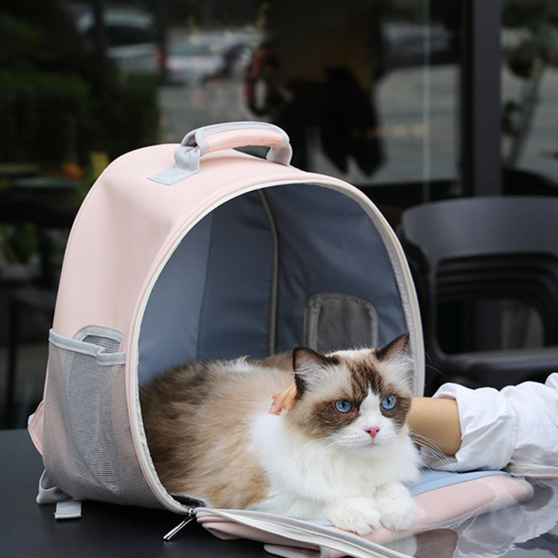 Kassi seljakott hingav kassikandja läbipaistev seljakott kassidele reisimiseks kaasaskantav lemmikloomakandja seljakotid PU nahast lemmiklooma seljakotid