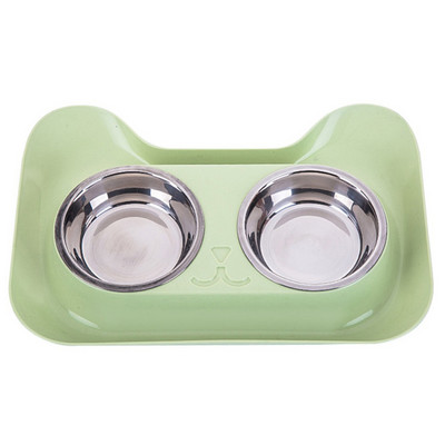 Zdjela za mačke Kreativne dvostruke zdjele za kućne ljubimce Neklizajuća zdjela za pse od nehrđajućeg čelika Zdjela za mačke za vode za kućne ljubimce Hranilica za hranu za kućne ljubimce Pribor za hranjenje pasa za mačke