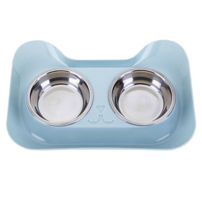 Zdjela za mačke Kreativne dvostruke zdjele za kućne ljubimce Neklizajuća zdjela za pse od nehrđajućeg čelika Zdjela za mačke za vode za kućne ljubimce Hranilica za hranu za kućne ljubimce Pribor za hranjenje pasa za mačke