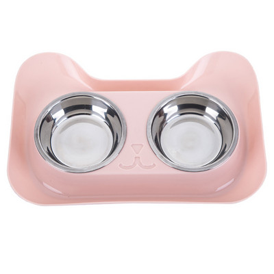 Zdjela za mačke Kreativne dvostruke zdjele za kućne ljubimce Neklizajuća zdjela za pse od nehrđajućeg čelika Zdjela za mačke za vode za kućne ljubimce Hranilica za hranu za kućne ljubimce Pribor za hranjenje pasa za mačke