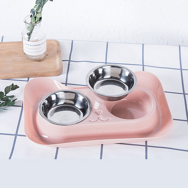 Zdjela za mačke Kreativne dvostruke zdjele za kućne ljubimce Neklizajuća zdjela za pse od nehrđajućeg čelika Zdjela za mačke za vode za kućne ljubimce Hranilica za hranu za kućne ljubimce Pribor za hranjenje pasa za mačke