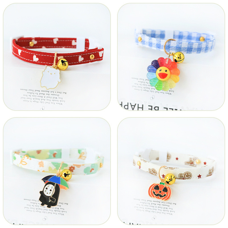 Originalna proljetna mačja ogrlica za pse sa zvončićima, podesivo šareno mače, štene, slatke modne ogrlice, Vogue pribor za kućne ljubimce