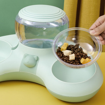 HOOPET Нов стил Cat Automatic Drinking Feeding Bowl Анти-преобръщаща се неплъзгаща се купа за котки Кучета Държач за котешка храна Teddy Dog Bowl