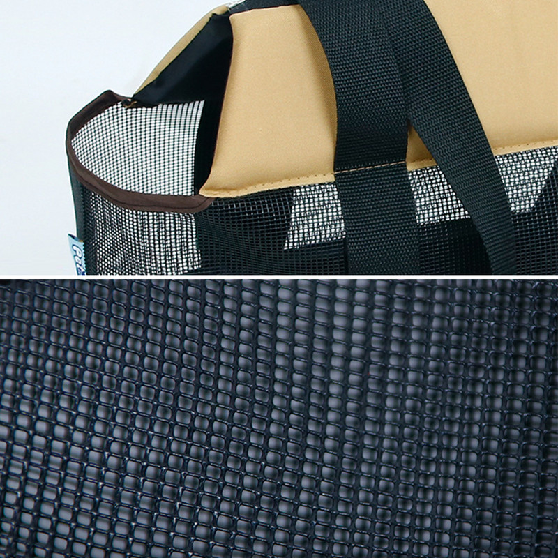 Geantă portabilă din plasă transparentă, ușoară, pentru animale de companie, cu fermoar respirabil, cu centură de siguranță, pentru pisicuțe, cățeluș cu o greutate de până la 5 kg