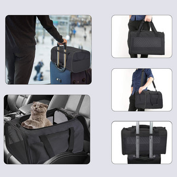 Τσάντα μεταφοράς κατοικίδιων ζώων Φορητή τσάντα μεταφοράς με μαλακή όψη Αναδιπλούμενη τσάντα με έναν ώμο για γάτα Σπίτι κουταβιού Κλουβί Φωλιά σκύλου Τσάντα ταξιδιού για κατοικίδια