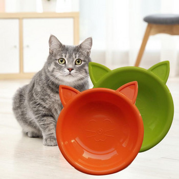 Μπολ για τροφές κατοικίδιων ζώων Σχήμα προσώπου γάτας Πιάτο τροφοδοσίας μεγάλης χωρητικότητας Μπολ για γάτα Τροφοδότης πόσιμου νερού για κατοικίδια για μικρά σκυλιά