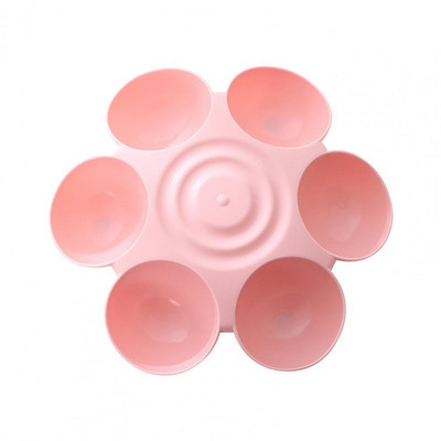 Bol de apă durabil pentru animale de companie Bol rotund pentru animale de companie 6 grile Bol pentru câini în formă de floare Hrănitor lent pentru căței