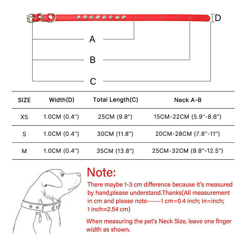 Nituri cu strass de lux Guler de pisică Guler de piele pentru câini mici Cureaua de gât pentru cățeluș Accesorii pentru pisoi Vânzare cu ridicata / Dropshipping