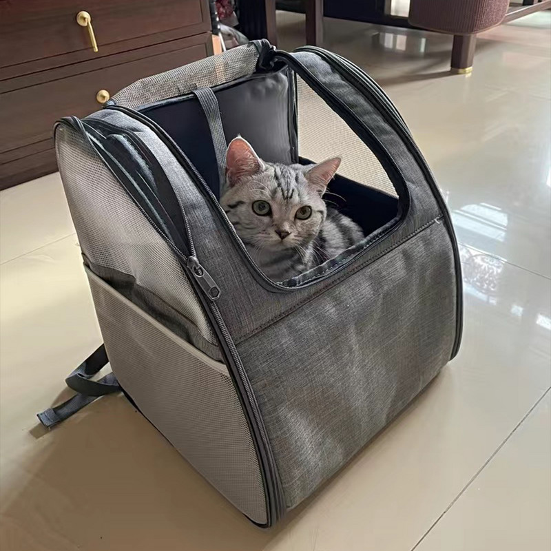 Rucsac portabil pentru animale de companie Călătorie în aer liber, câine, pisică, țesături din poliester, confortabil, durabil, pisicuțe, geantă de umeri pliabilă