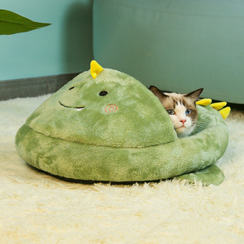 Κρεβάτι για κατοικίδια γάτας σκύλου Χαριτωμένο καρτούν Δεινόσαυρος Καρχαρίας Ζεστή Φωλιά Καναπέ Μαξιλάρι Αντιολισθητικό Αντιστατικό Λούτρινο Σπίτι για Κατοικίδια Εσωτερική Μαλακή Φωλιά