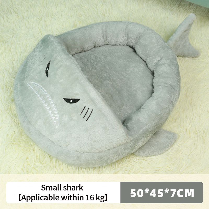 Animal de companie, pisică, câine, pat drăguț din desene animate, dinozaur, rechin, cuib cald, pernă de canapea, anti-alunecare, antistatic, casă de pluș, pentru interior, cuib moale