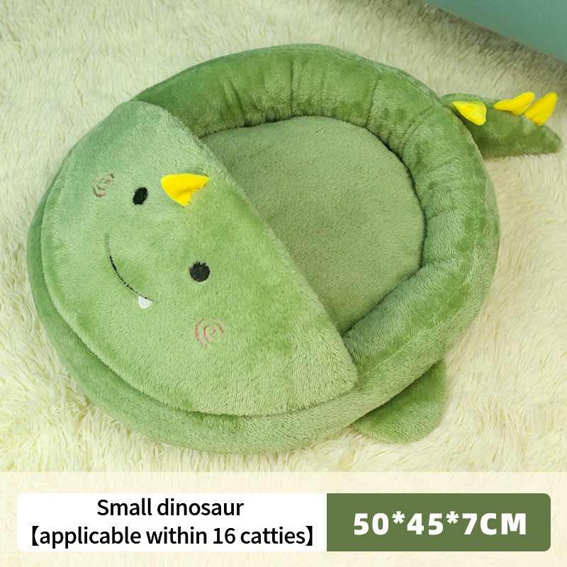 Animal de companie, pisică, câine, pat drăguț din desene animate, dinozaur, rechin, cuib cald, pernă de canapea, anti-alunecare, antistatic, casă de pluș, pentru interior, cuib moale