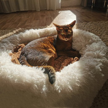 Σούπερ μαλακό κρεβάτι για σκύλους βελούδινο ματ γάτας Κρεβάτια σκυλιών για μεγάλα σκυλιά Κρεβάτι Labradors House Στρογγυλό μαξιλάρι για κατοικίδια Αξεσουάρ προϊόντος