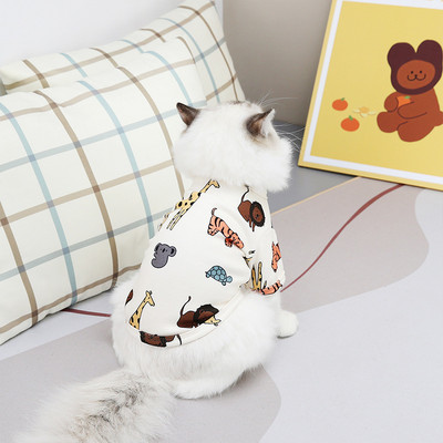 Άνοιξη Καλοκαίρι για γάτες Clthoes Universal για μικρές γάτες Πουλόβερ Μαλακό μπλουζάκι Puppy Dog Pet Ρούχα Γάτες Προμήθειες Πουκάμισο για γάτες