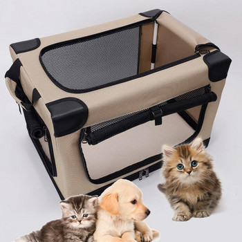 Κομψή βαλίτσα κατοικίδιων ζώων Πτυσσόμενη αποθήκευσης για κρεμαστό εργαλείο Big Space Dog Carrying Pet Bag Case