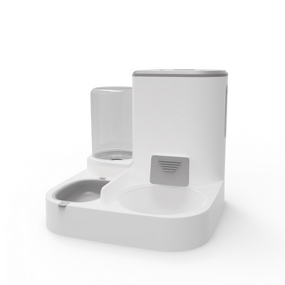 Kačių dubenėlio automatinis tiektuvas su vandens dozatoriumi naminių gyvūnėlių maisto konteinerių tiektuvas Didelės talpos maisto laikymo dėžutė katėms šerti dubenėlius