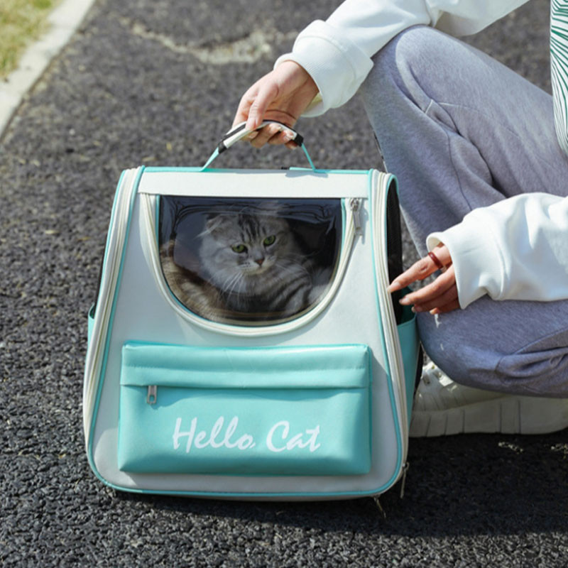 Τσάντα μεταφοράς γάτας Αναπνεύσιμο σακίδιο ταξιδιού εξωτερικού χώρου για γάτες τσάντα μεταφοράς κατοικίδιων προμηθειών Σακίδιο πλάτης γάτας με ζώνη κατά της διάρρηξης