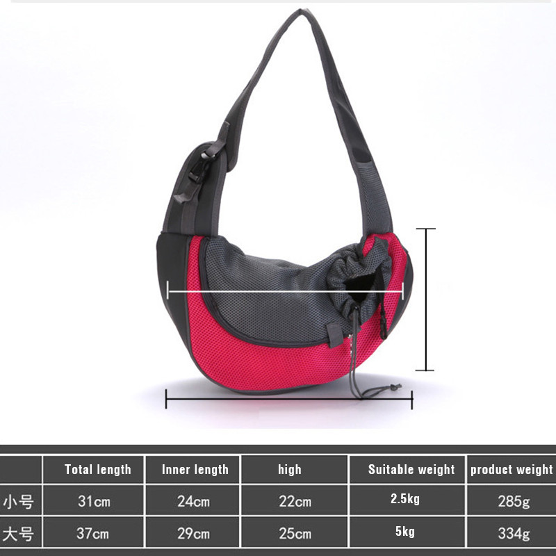 Animal de companie, câine, pisică, sling purtător, respirabil, pentru călătorii, în siguranță, pentru cățel, pisicuță, în aer liber, plasă, Oxford, un singur confort, geantă de mână.