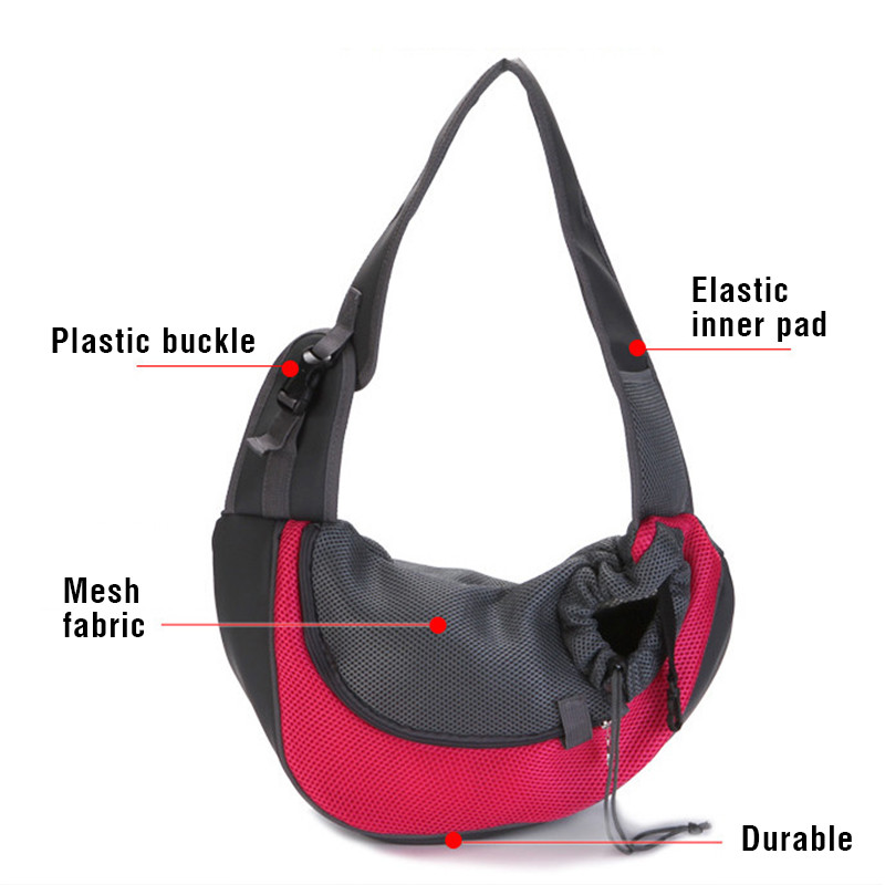 Animal de companie, câine, pisică, sling purtător, respirabil, pentru călătorii, în siguranță, pentru cățel, pisicuță, în aer liber, plasă, Oxford, un singur confort, geantă de mână.