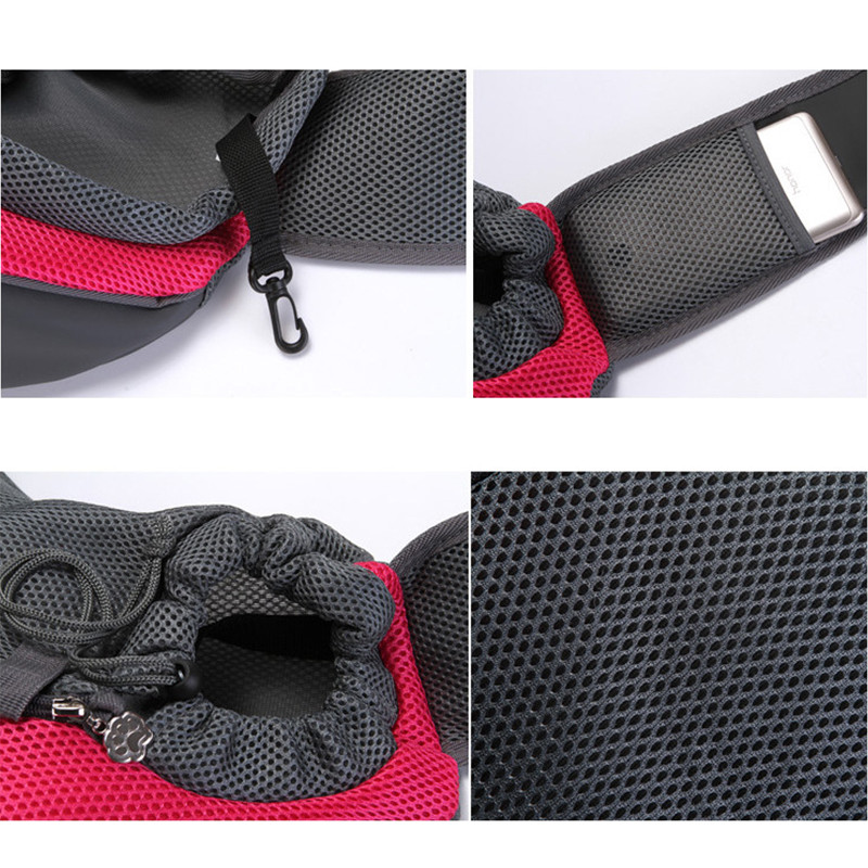 Animal de companie, câine, pisică, sling purtător, respirabil, pentru călătorii, în siguranță, pentru cățel, pisicuță, în aer liber, plasă, Oxford, un singur confort, geantă de mână.
