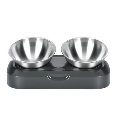 Boluri duble antiderapante din oțel inoxidabil pentru animale de companie, pentru câini, pisici, boluri duble, ajustabile, anti-alunecare, bol cu apă, pentru hrănirea animalelor de companie.