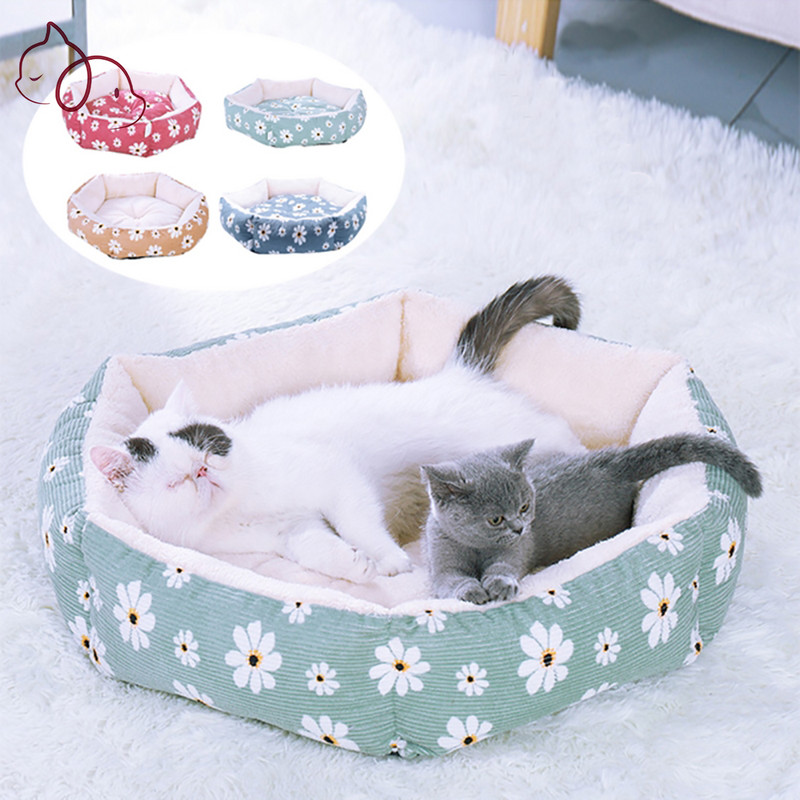 Pat moale pentru pisici Casă pisoi Pat de lux pentru câini Coș de pluș Pat confortabil pentru animale de companie Accesorii pentru pisici Pernă pentru câini Accesorii pentru animale de companie