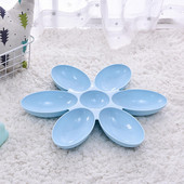 Δημιουργικά σκεύη τροφοδοσίας τροφής για γάτες Πέταλο πολυκύτταρο μπολ γατάκι PP Πλαστικό τροφοδότη κατοικίδιων