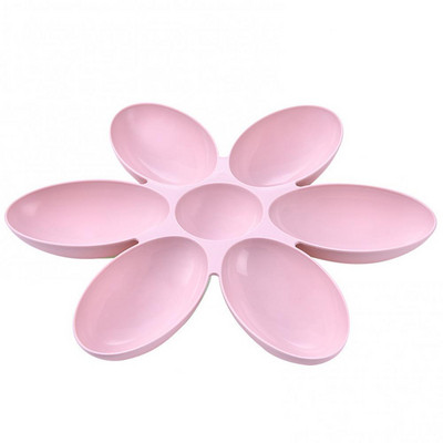 Δημιουργικά σκεύη τροφοδοσίας τροφής για γάτες Πέταλο πολυκύτταρο μπολ γατάκι PP Πλαστικό τροφοδότη κατοικίδιων