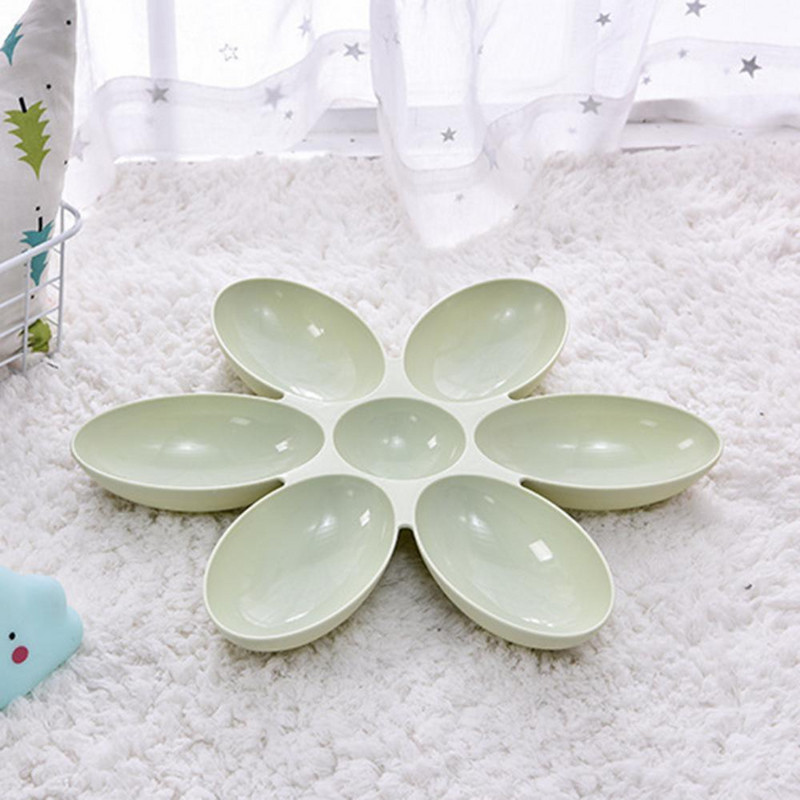 Δημιουργικά σκεύη τροφοδοσίας τροφής για γάτες Πέταλο πολυκύτταρο μπολ γατάκι PP Πλαστικό τροφοδότη κατοικίδιων