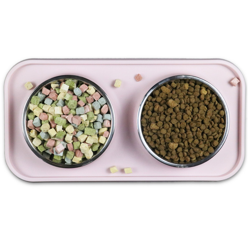 Gentledog μπολ για γάτες από ανοξείδωτο ατσάλι Αντιολισθητικός διπλός τροφοδότης για γατάκια για σκύλους με στάσιμο νερό που ταΐζει κατοικίδια γάτες Acessorios