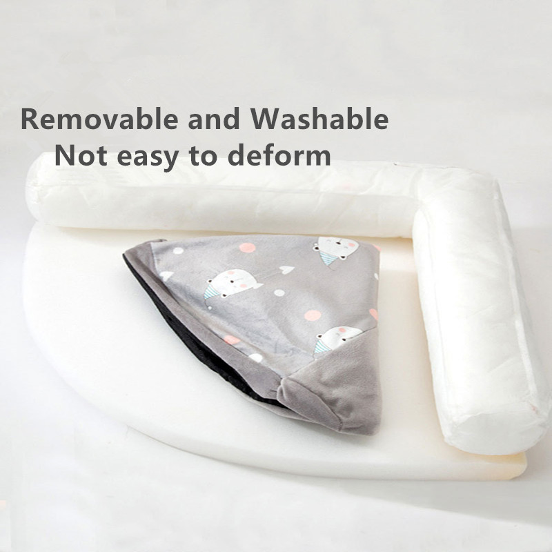 Kisállat kutyaágy puha, légáteresztő L alakú párna, mosógépben mosható, levehető macskaszőnyeg kölyökkutya közepes méretű kutya kellékeihez