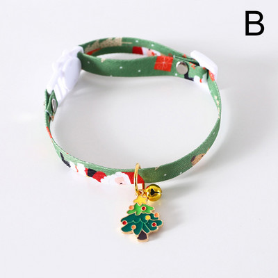 Colier reglabil pentru pisici de Crăciun, colier cu pandantiv cu clopot, cățeluș Chihuahua, curea pentru gât, accesorii pentru cadou pentru animale de companie