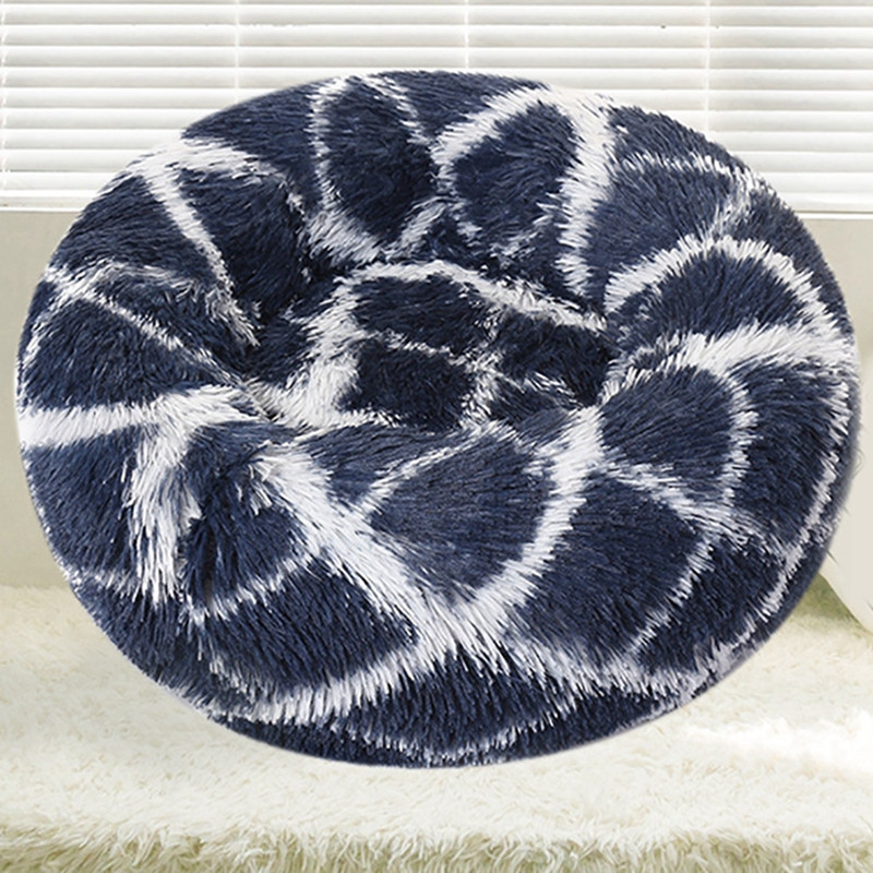 Κρεβάτι κατοικίδιων σκυλιών Κυνοτροφείο Στρογγυλό χειμωνιάτικο ζεστό σπίτι για σκύλους Υπνόσακος μακρύς βελούδινος σούπερ μαλακό κρεβάτι κατοικίδιων για κουτάβι Μαξιλάρι χαλάκι για γάτες