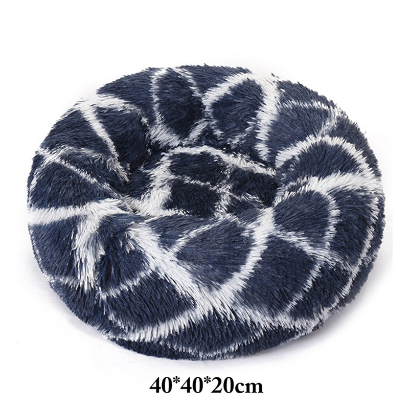 Κρεβάτι κατοικίδιων σκυλιών Κυνοτροφείο Στρογγυλό χειμωνιάτικο ζεστό σπίτι για σκύλους Υπνόσακος μακρύς βελούδινος σούπερ μαλακό κρεβάτι κατοικίδιων για κουτάβι Μαξιλάρι χαλάκι για γάτες