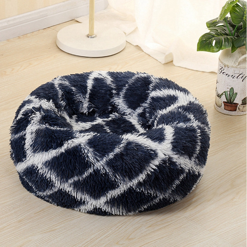 Κρεβάτι κατοικίδιων σκυλιών Κυνοτροφείο Στρογγυλό χειμωνιάτικο ζεστό σπίτι για σκύλους Υπνόσακος μακρύς βελούδινος σούπερ μαλακό κρεβάτι κατοικίδιων για κουτάβι Μαξιλάρι χαλάκι για γάτες