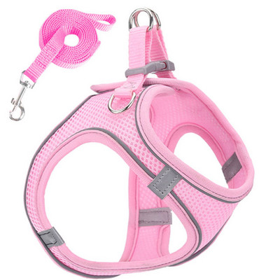 Set de ham și lesă reflectorizant pentru pisici pentru animale de companie, ham respirabil pentru animale de companie, confort, ham reglabil pentru pisoi, accesorii durabile pentru pisici