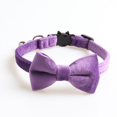 Βελούδινο κολάρο γάτας μονόχρωμο παπιγιόν Κουτάβι τσιουάουα κολάρα με ρυθμιζόμενη πόρπη ασφαλείας γάτες παπιγιόν Αξεσουάρ για κατοικίδια