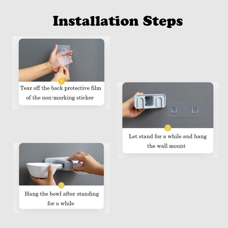 Hrana i voda Bez bušenja Zaštita vratne kralježnice Dvostruke zdjelice za kućne ljubimce Mačke Psi Posuda za piće Na zidu Otporan na vlagu