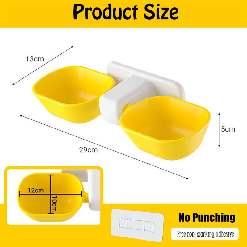 Hrana i voda Bez bušenja Zaštita vratne kralježnice Dvostruke zdjelice za kućne ljubimce Mačke Psi Posuda za piće Na zidu Otporan na vlagu